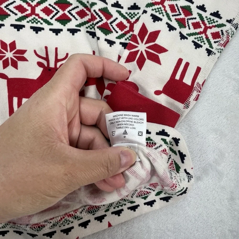 Hanna Andersson Organic Cotton Christmas Pajamas Unisex Kids 6-7 Holiday Winter